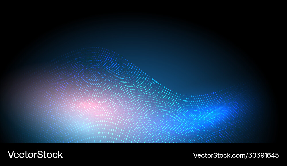 Abstract banner background with flowing dots Vector Image