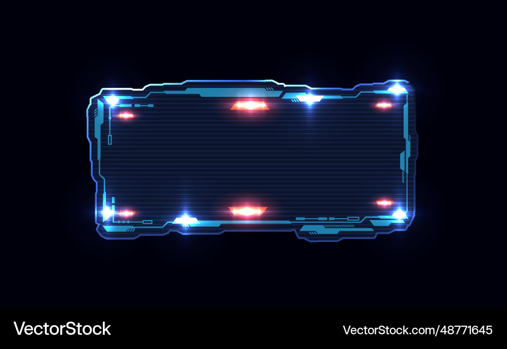 Abstract rectangular frame futuristic vector image