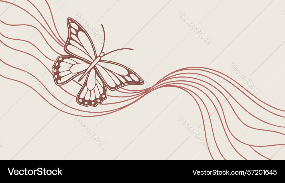 Abstract wavy lines pattern modern flowing vector image