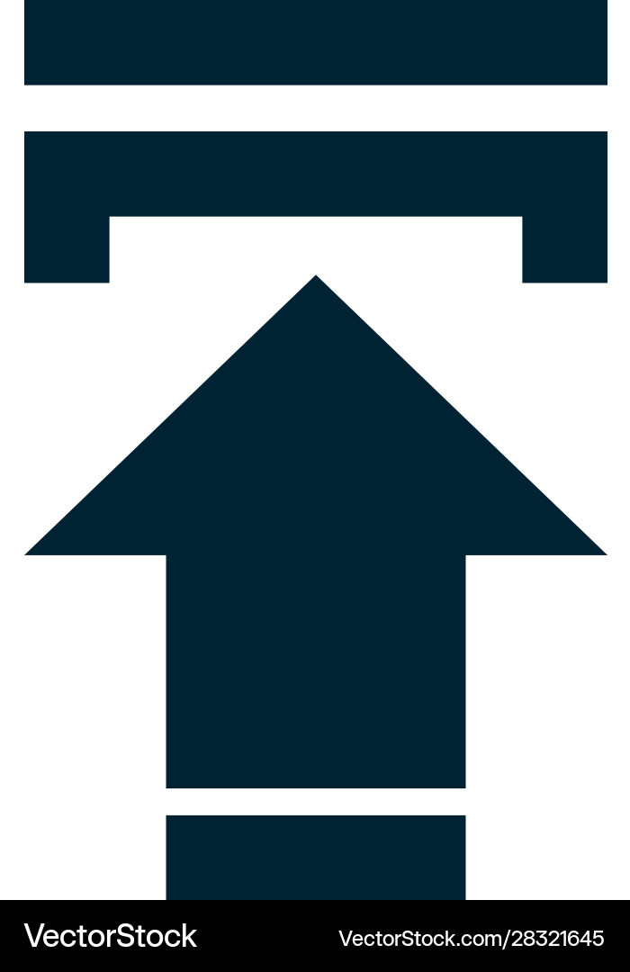 Arrow upload sign isolated icon vector image