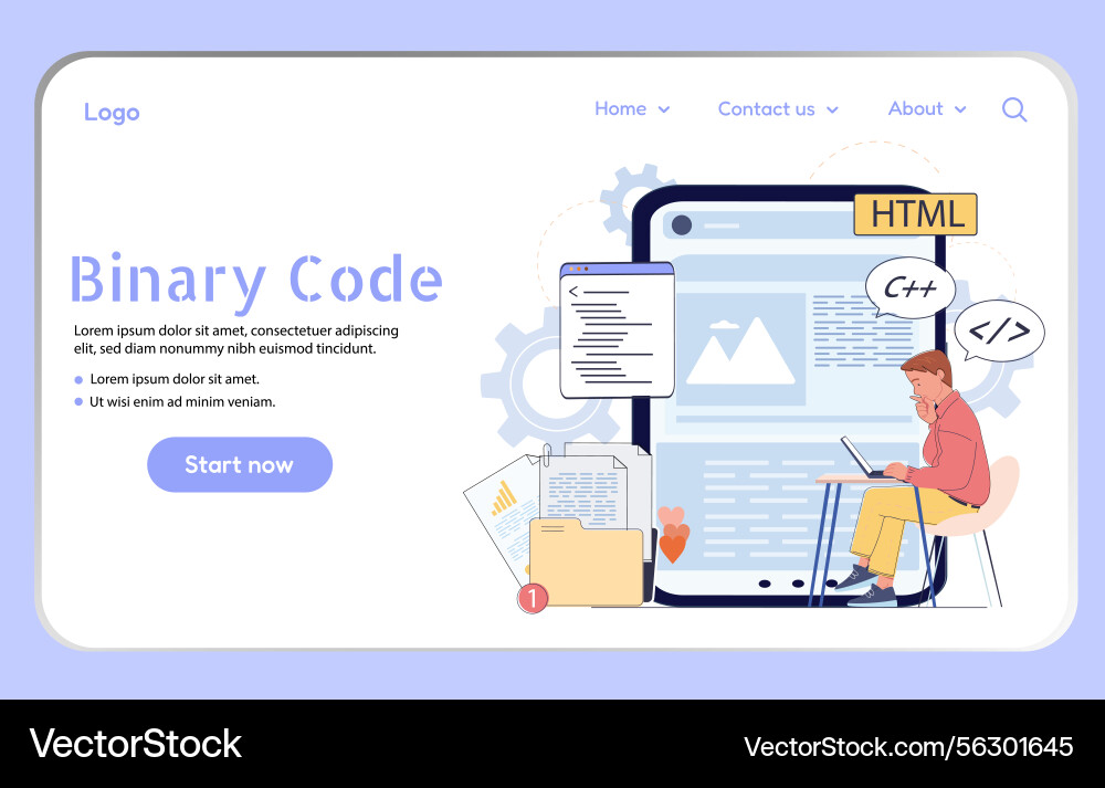 Coding Konzept mit binären Code Thema Coding Konzept mit binären Code Thema vektorbild