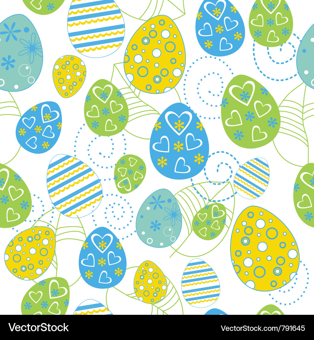 Colorful Easter Egg Pattern vector image