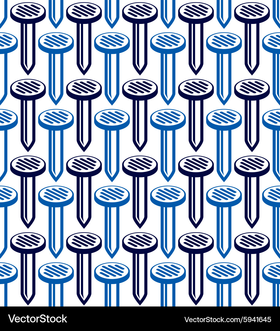 Continuous backdrop with three-dimensional nails vector image