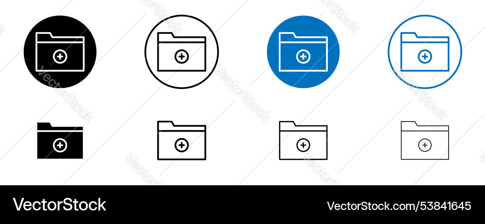 Create folder icon set vector image