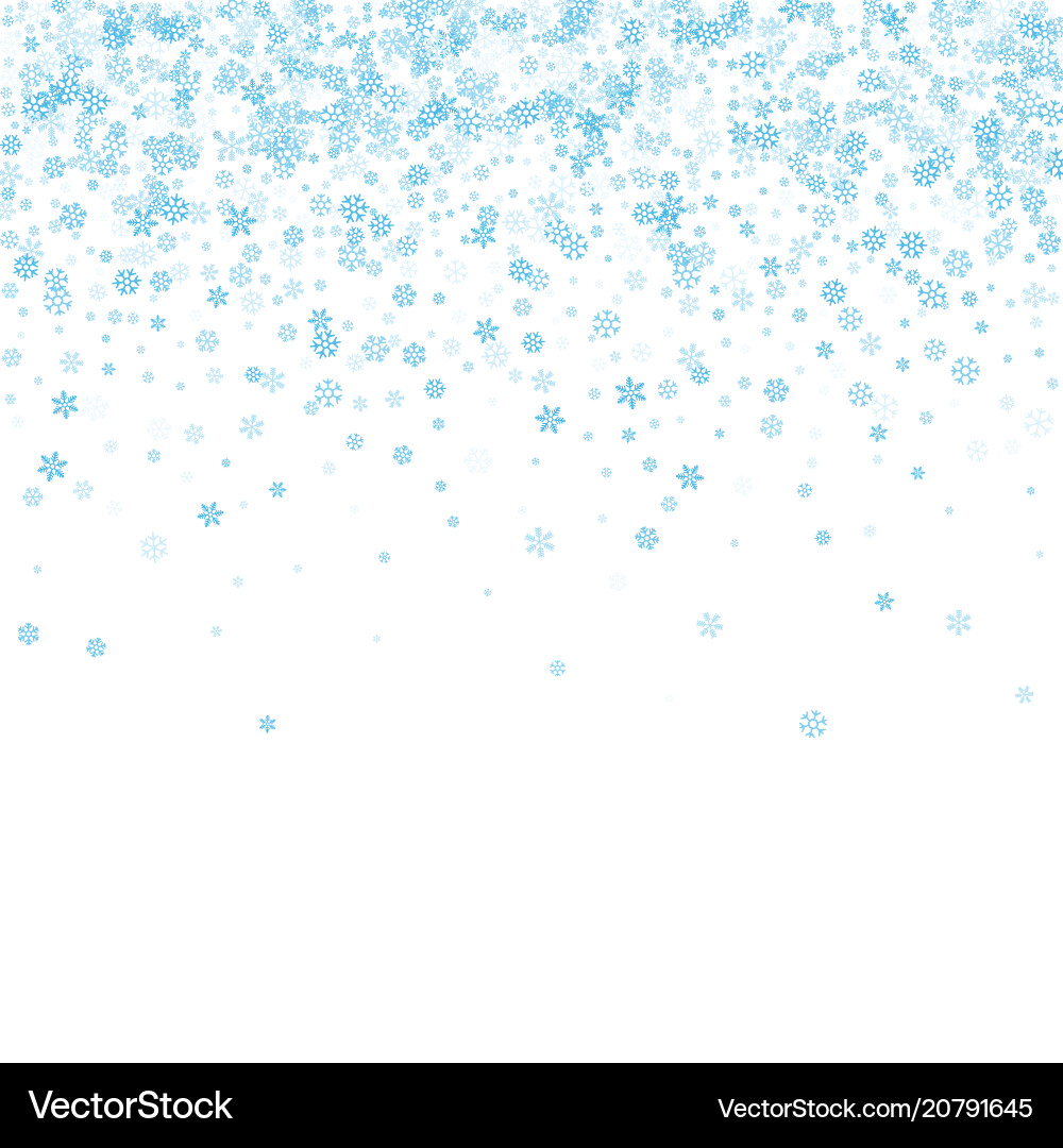 Falling Snowflakes Winter Pattern vector image