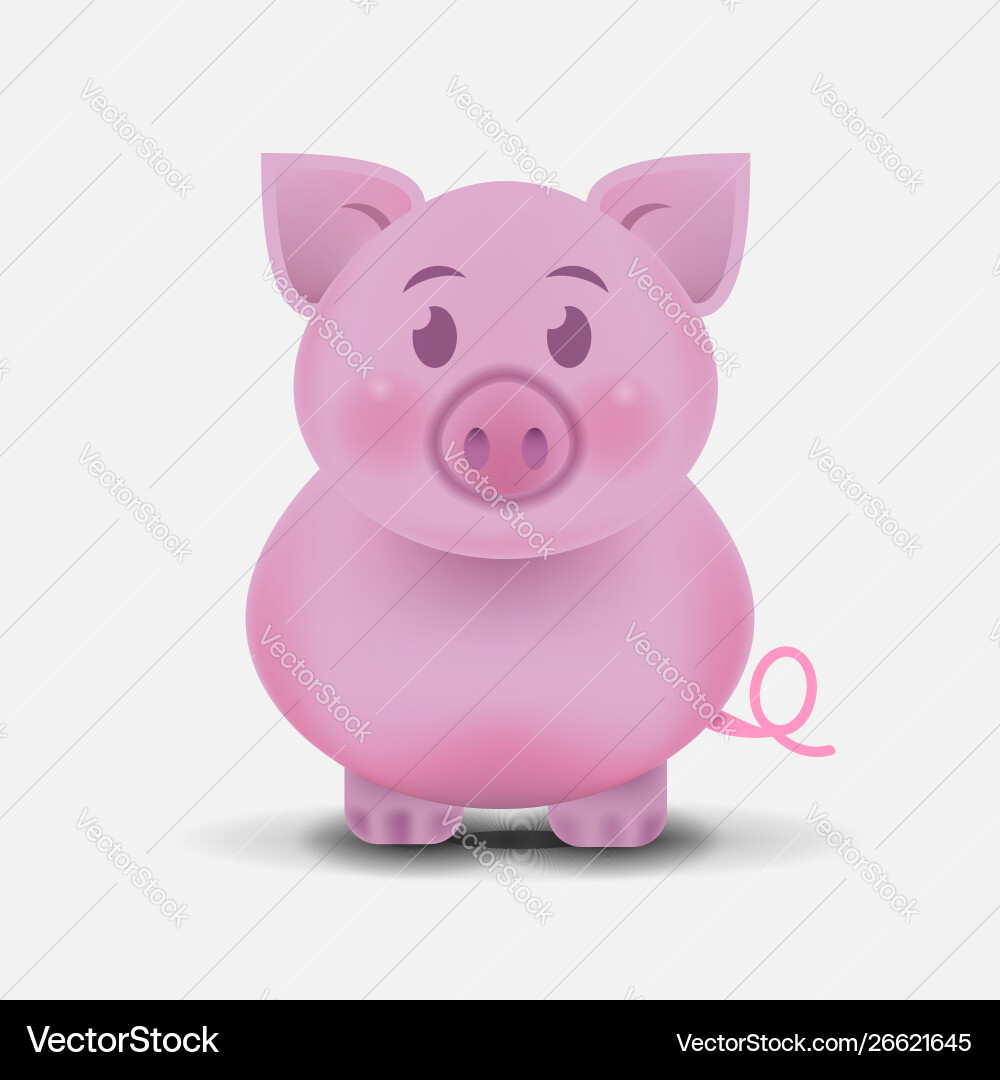 Fat little pig chinese new year Fat little pig chinese new year vector image