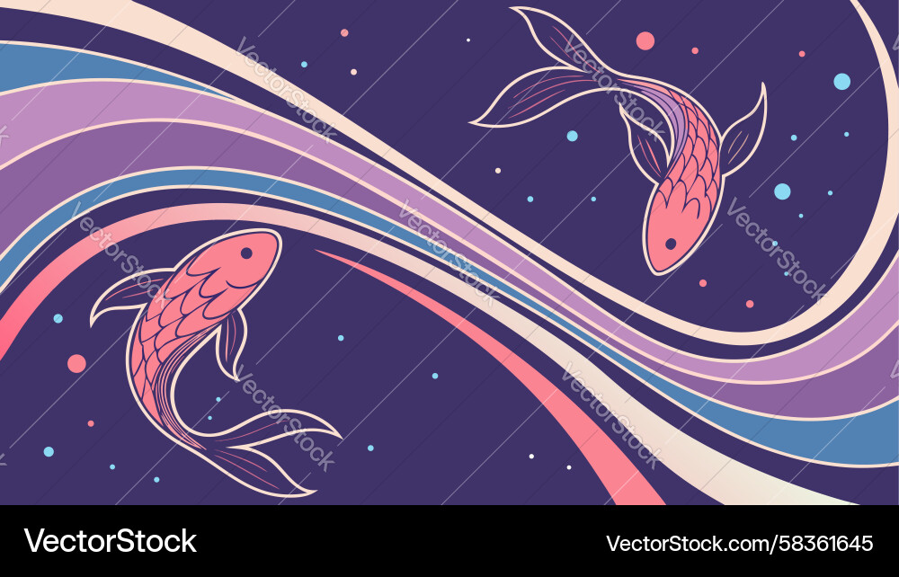 Fluid Koi Waves Pattern Vector Image