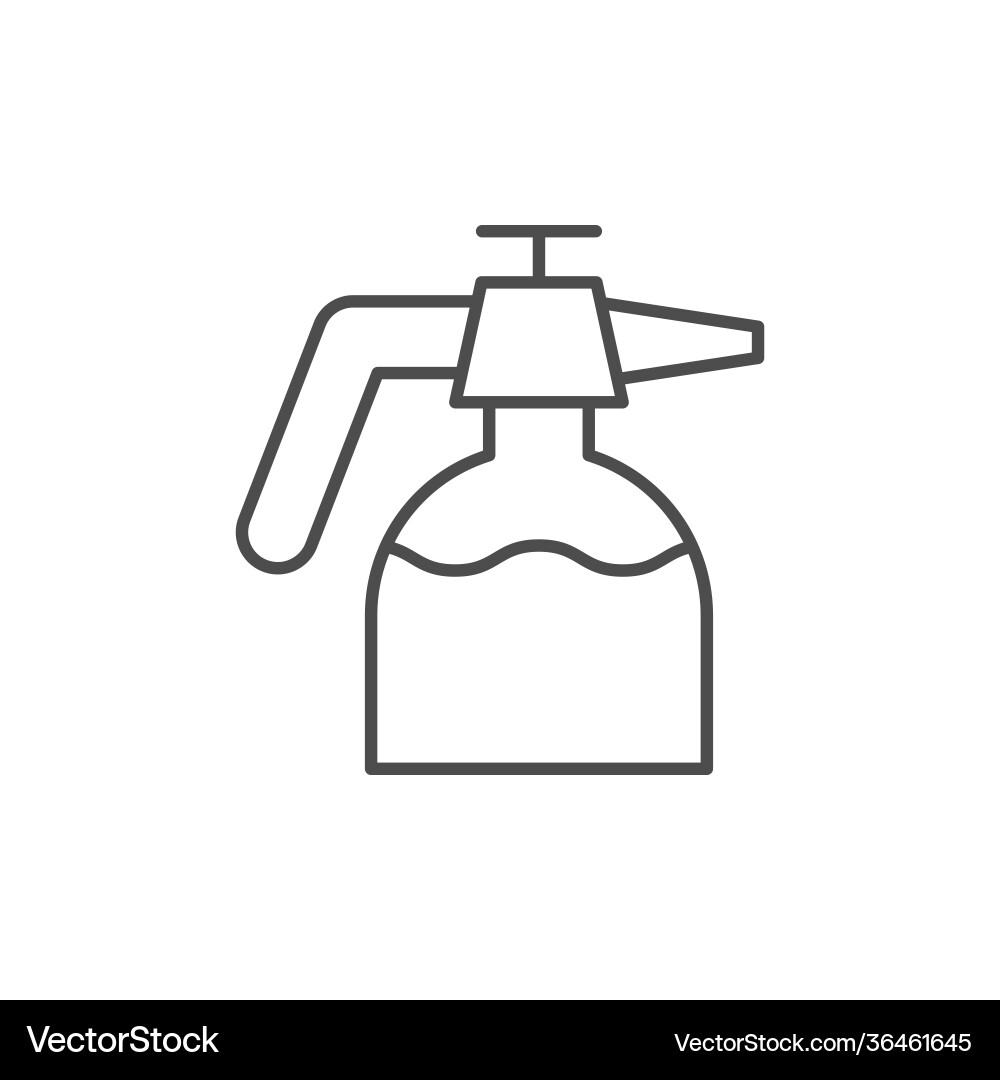 Garden sprayer line outline icon Royalty Free Vector Image