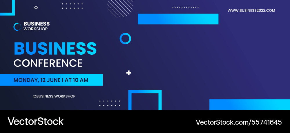 Gradient business workshop template design Vector Image