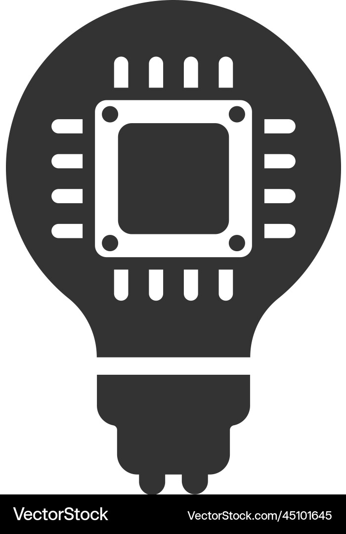 Idea processor icon vector image