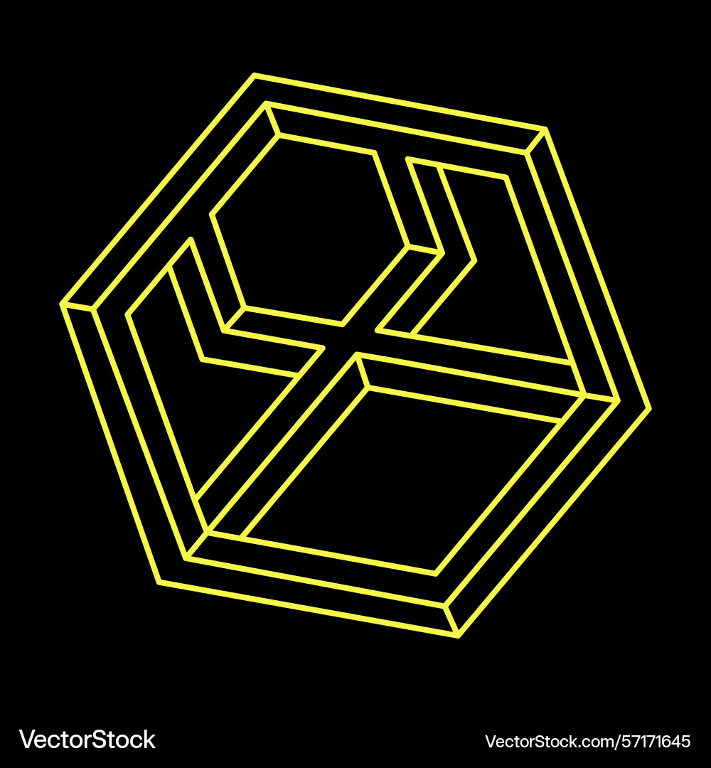 Impossible shape web design element optical Impossible shape web design element optical Vector Image