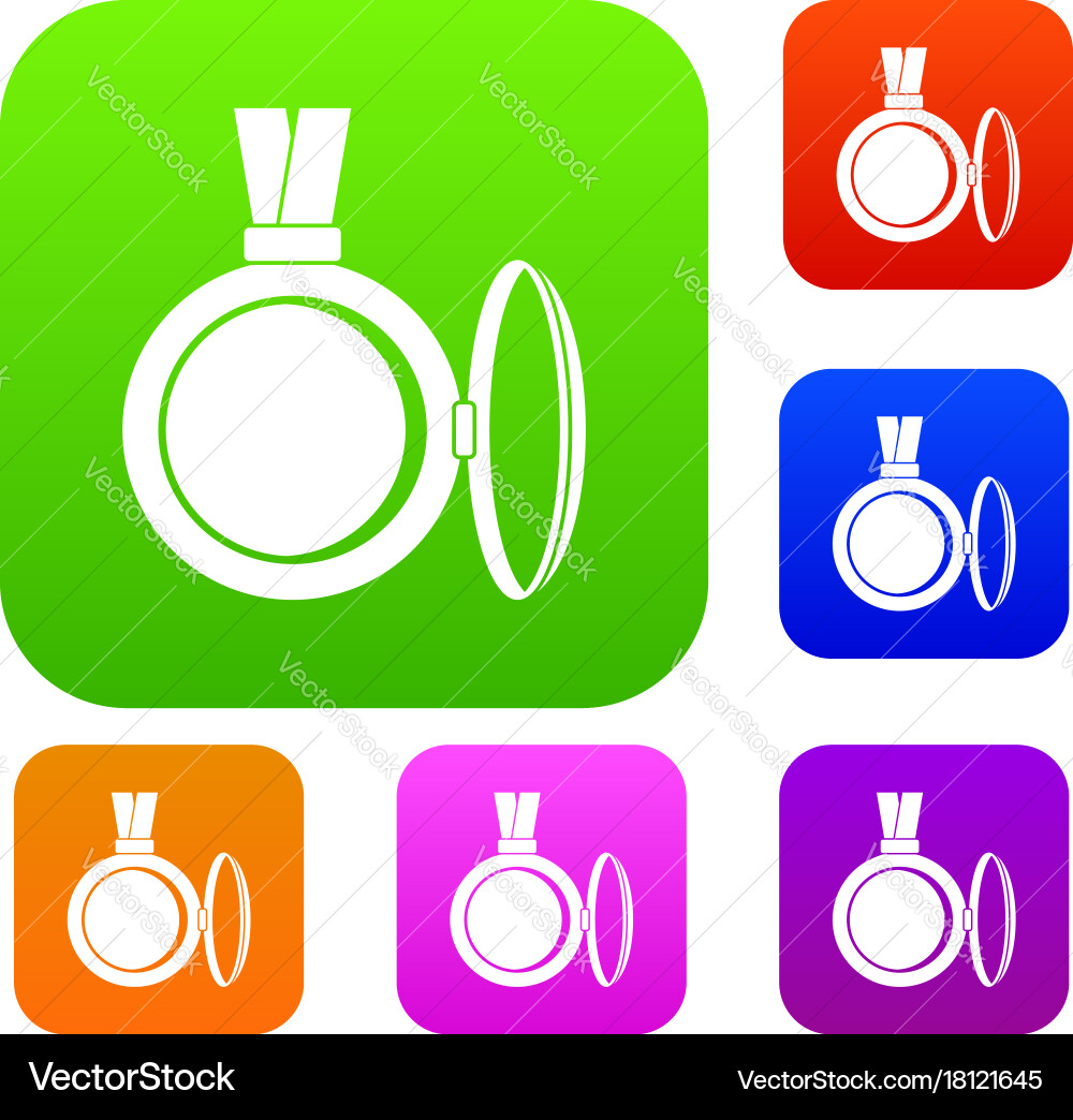 Medallion set color collection Vector Image