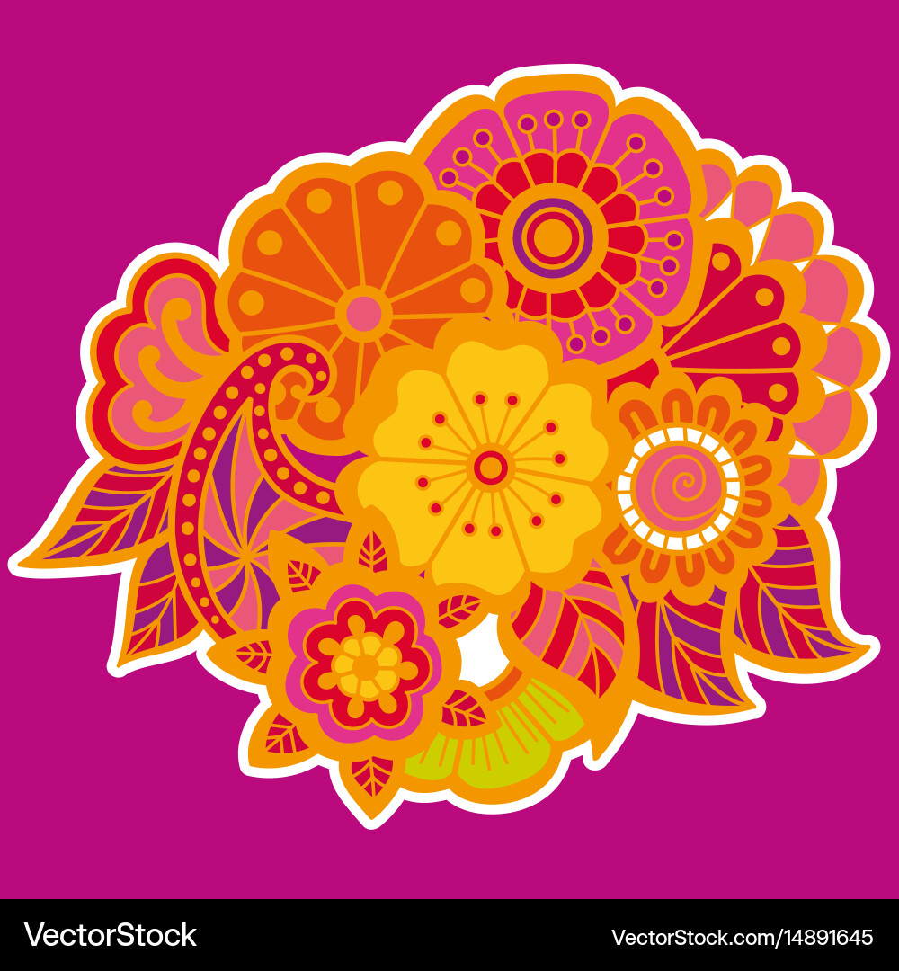 Mehndi design patterns Vector Image