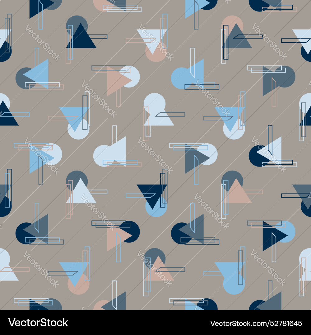 Modern abstract line geo motif pattern fabric vector image