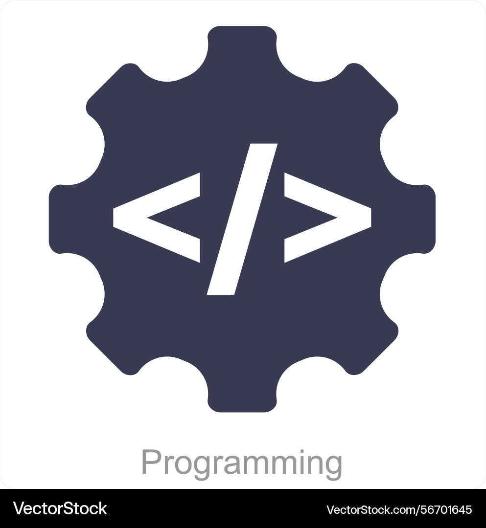 Programming and code icon concept vector image