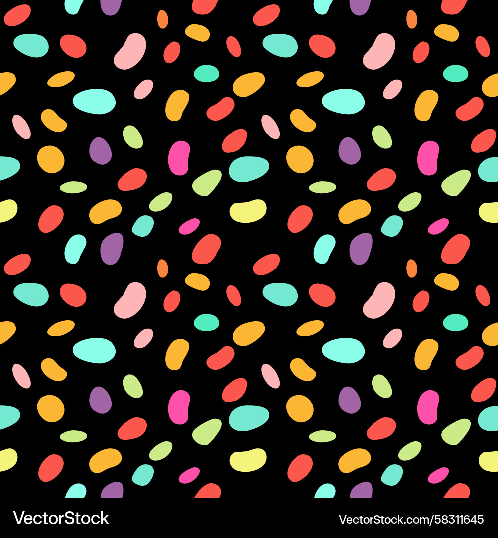 Retro Bean Pattern Vector Image