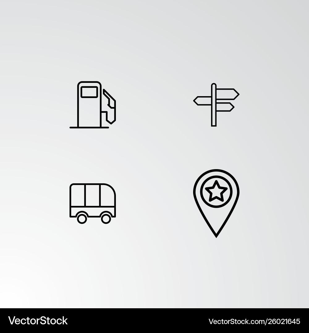 Set 4 perfect icons for navigation Vector Image