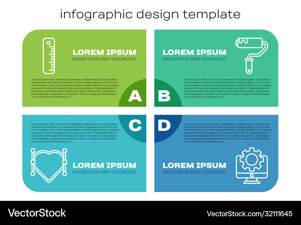 Set line heart with bezier curve ruler computer Set line heart with bezier curve ruler computer vector image
