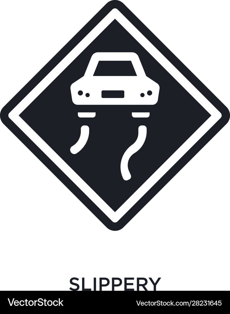 Slippery isolated icon simple element from vector image