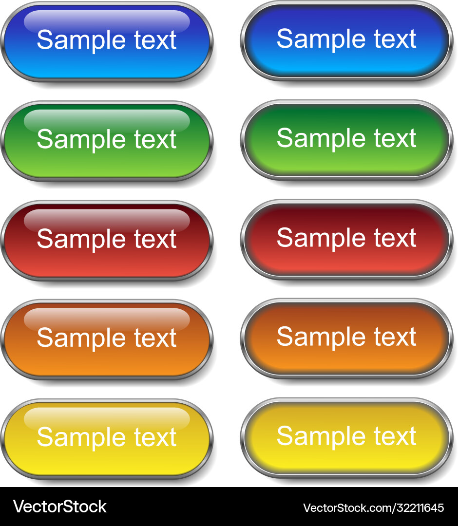 Web buttons on white background eps10 vector image
