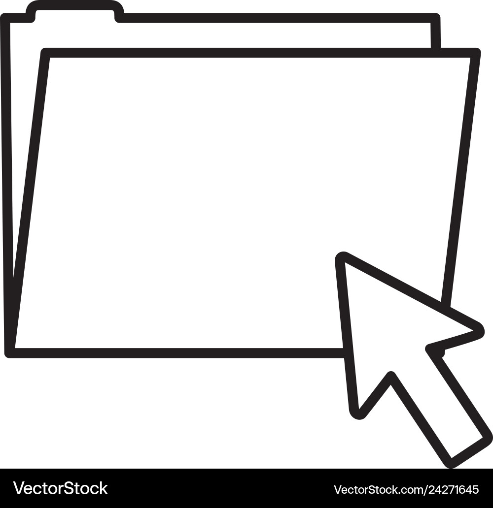 Zeilenordner-Datei mit Pfeil Cursor Maus Zeilenordner-Datei mit Pfeil Cursor Maus vektorbild