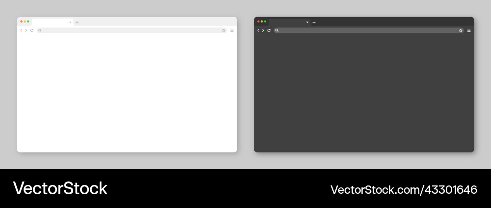 Blank web browser window with tab toolbar Blank web browser window with tab toolbar Vector Image