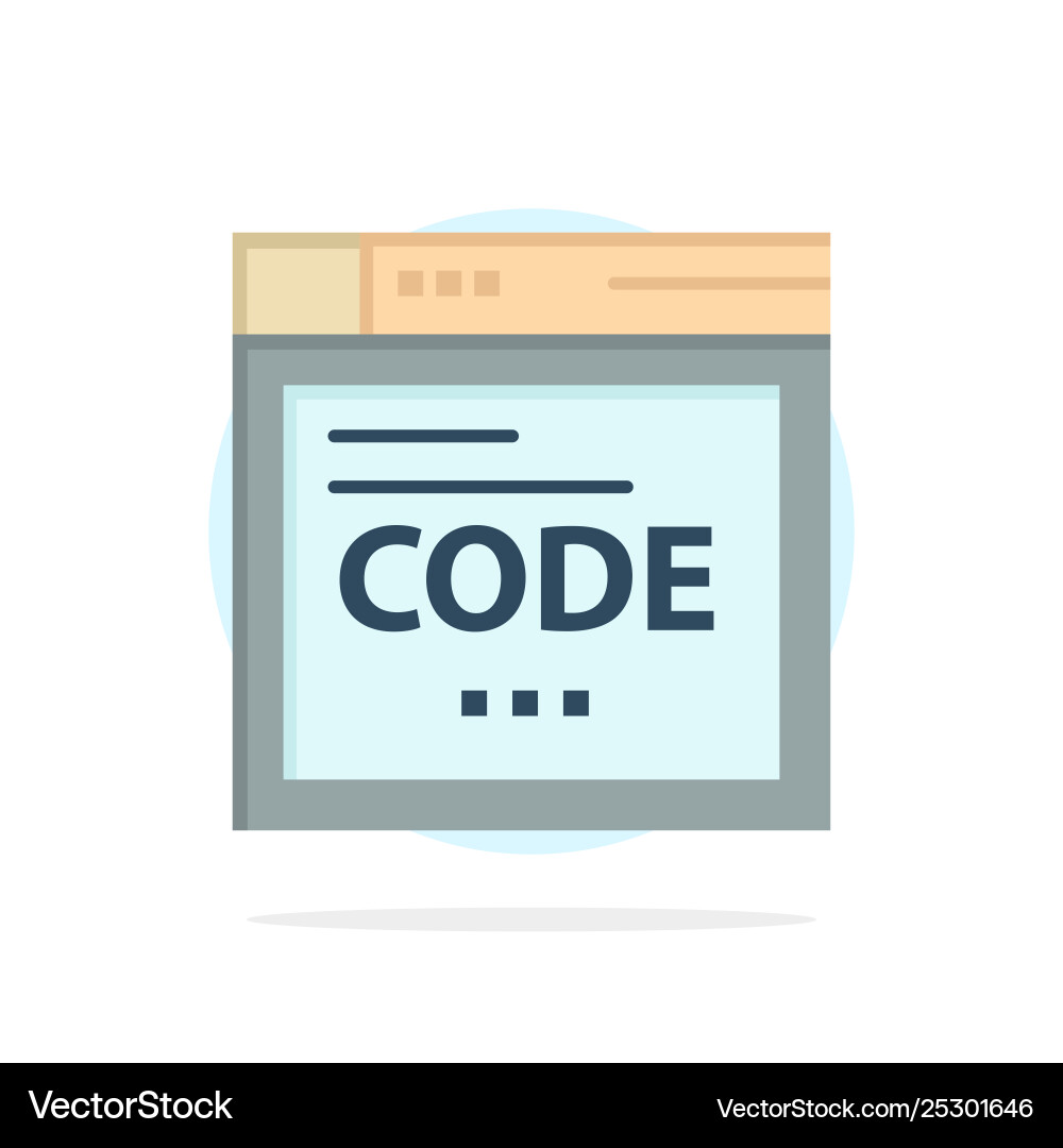 Browser internet code coding abstract circle Vector Image