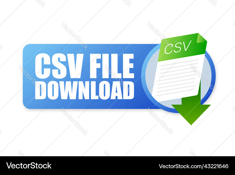 Csv file icon spreadsheet document type modern Csv file icon spreadsheet document type modern vector image
