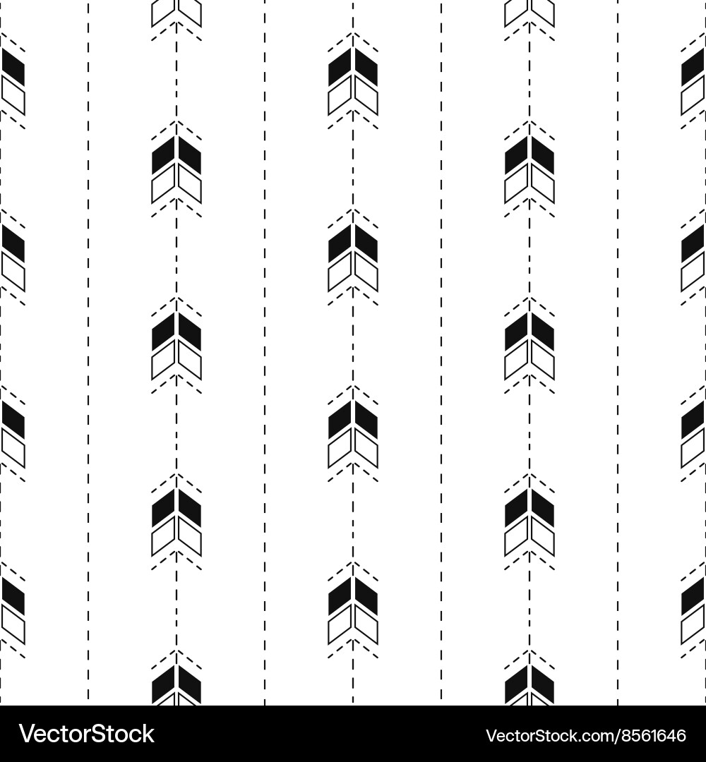 Dashed Arrow Seamless Pattern vector image