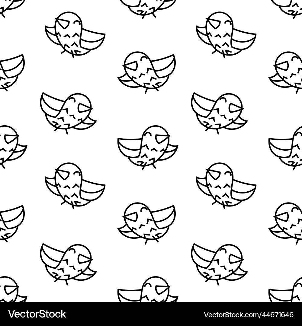 Decorative bird pattern Decorative bird pattern vector image