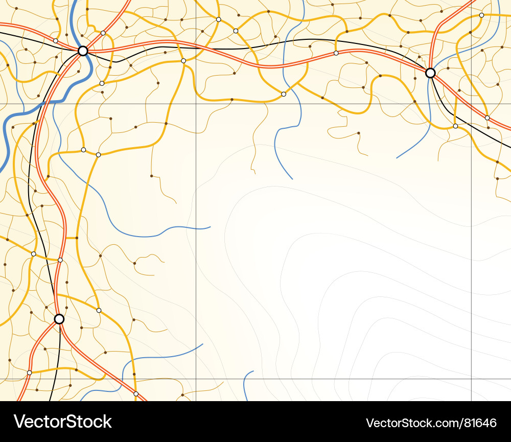 Editable Map - Blank Template vector image