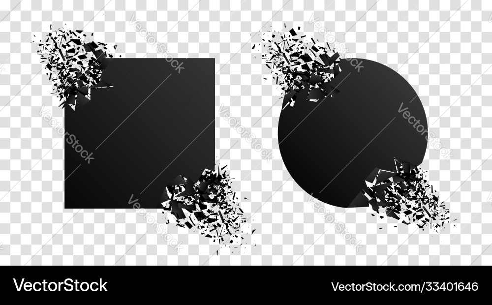 Exploding Geometric Shatter vector image