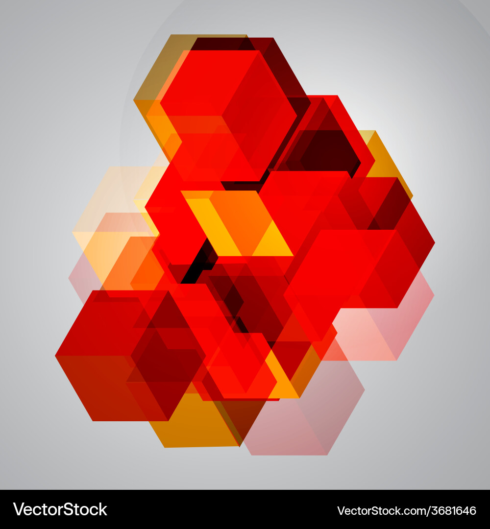 Geometric Cube Background vector image