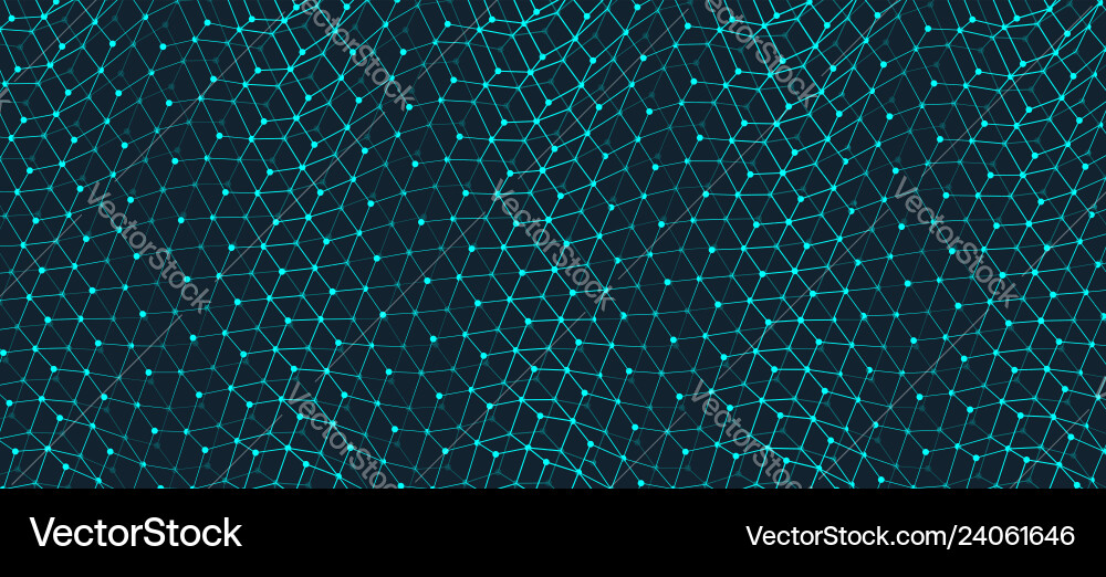 Lattice structure science technology 3d grid style Lattice structure science technology 3d grid style vector image