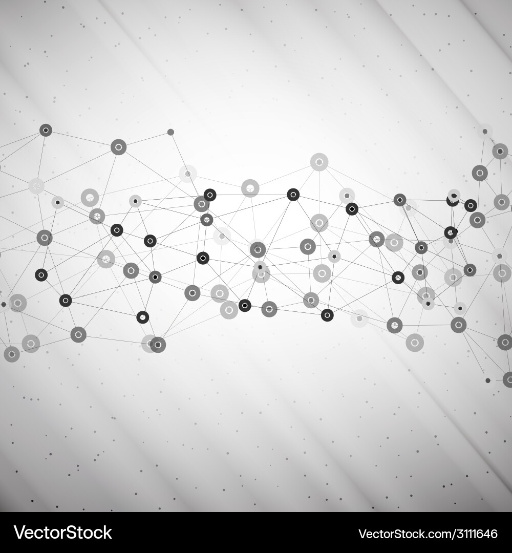 Molecule structure gray background Vector Image