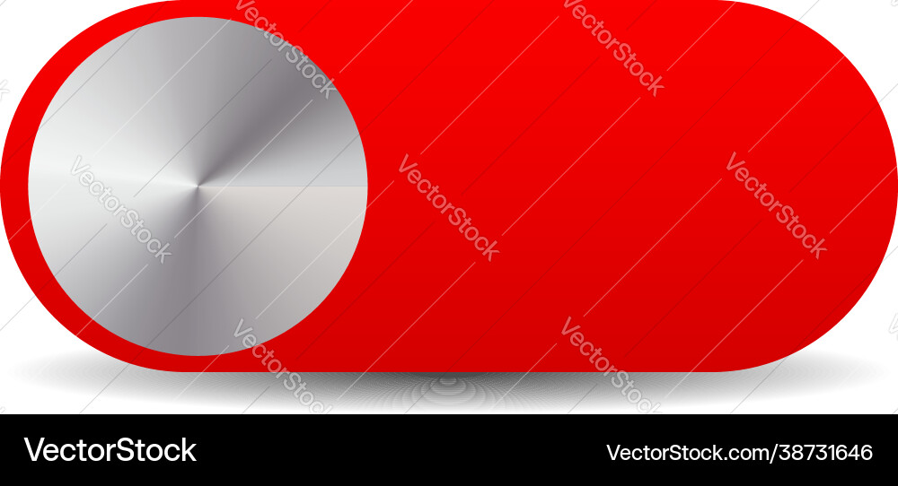 On-off power button switch toggle slider vector image
