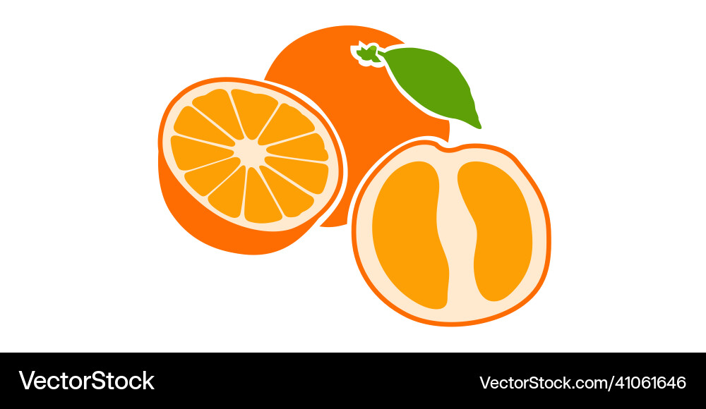 Orange und Mandarin4 Farbe Orange und Mandarin4 Farbe vektorbild