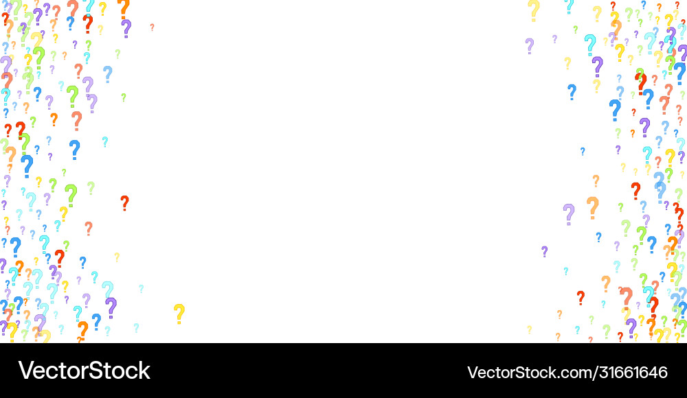 Question marks quiz doubt survey faq public poll vector image