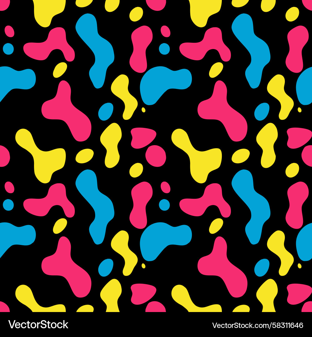 Retro Abstract Blob Pattern Vector Image