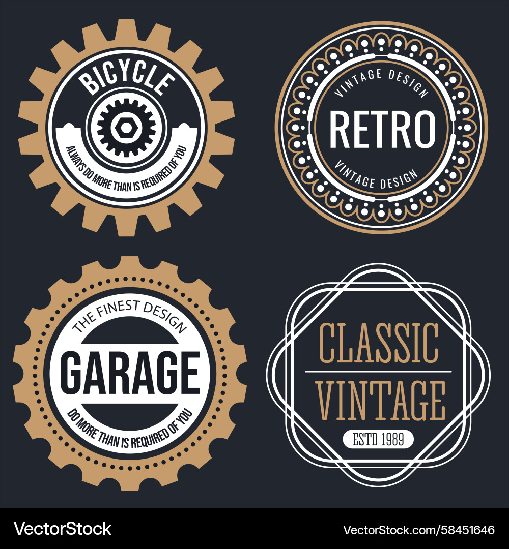 Retro Badge Collection Vector Image