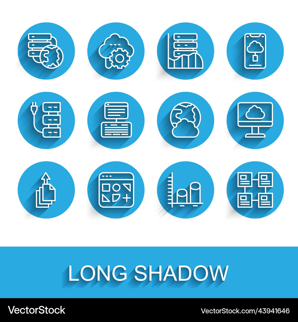 Set line data export different files network Set line data export different files network Vector Image