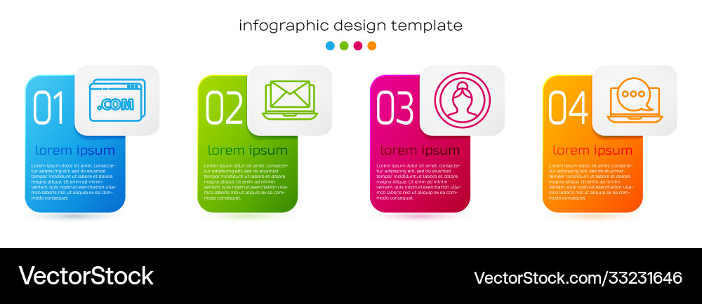 Set line website template laptop with envelope Set line website template laptop with envelope vector image