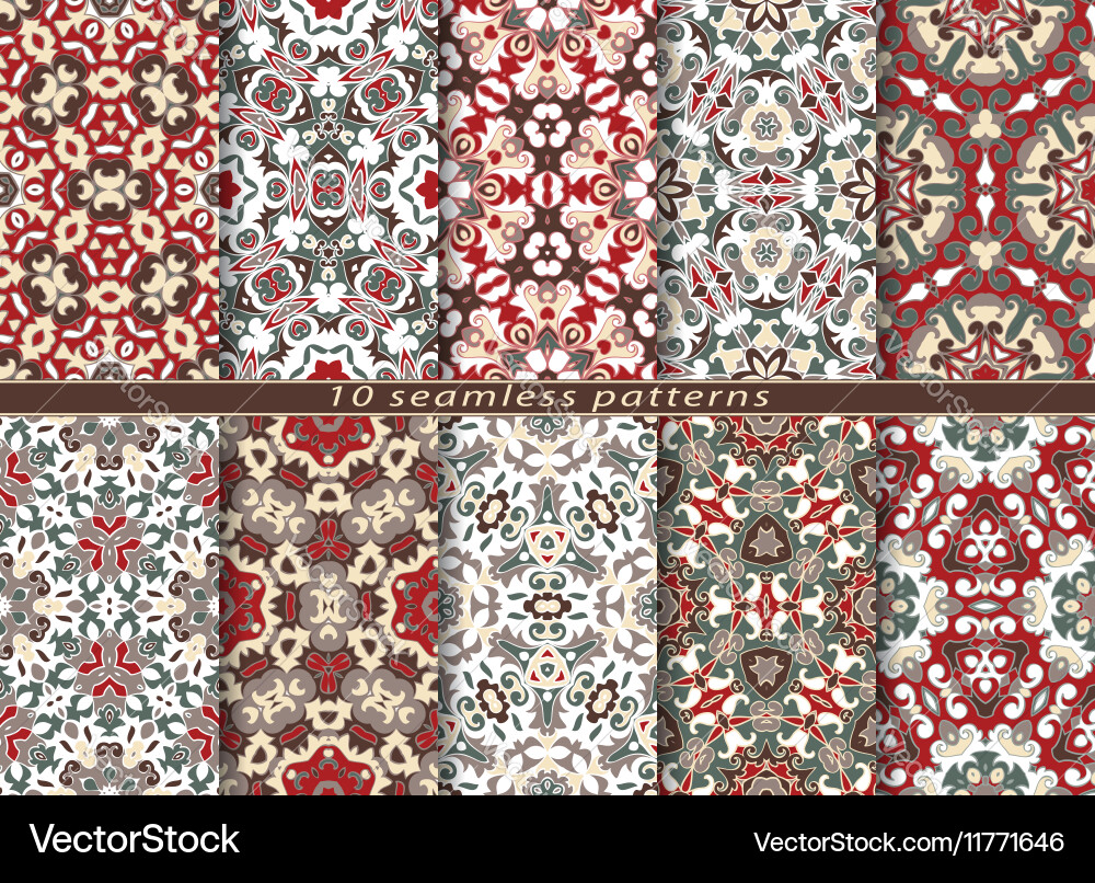 Set of seamless pattern vector image