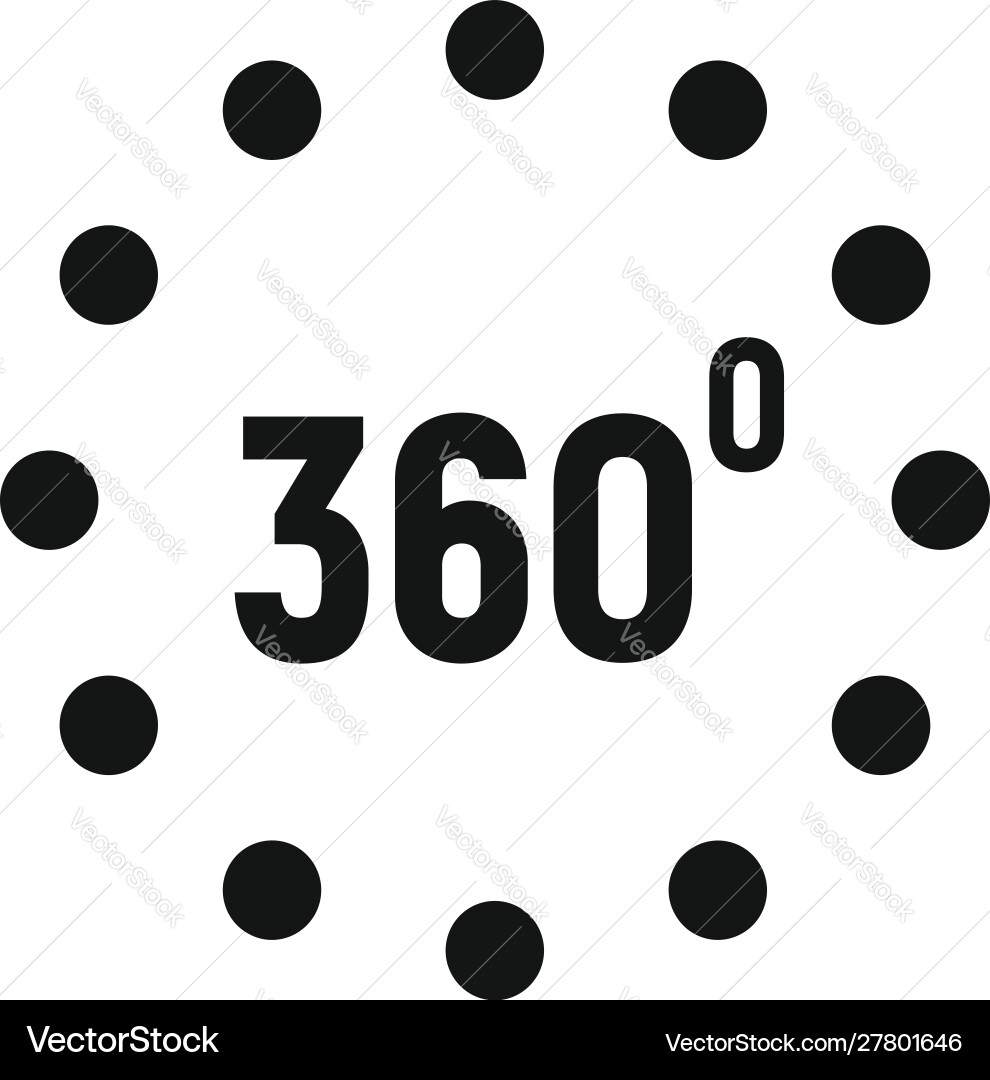 Simulation 360 degrees icon simple style Simulation 360 degrees icon simple style vector image
