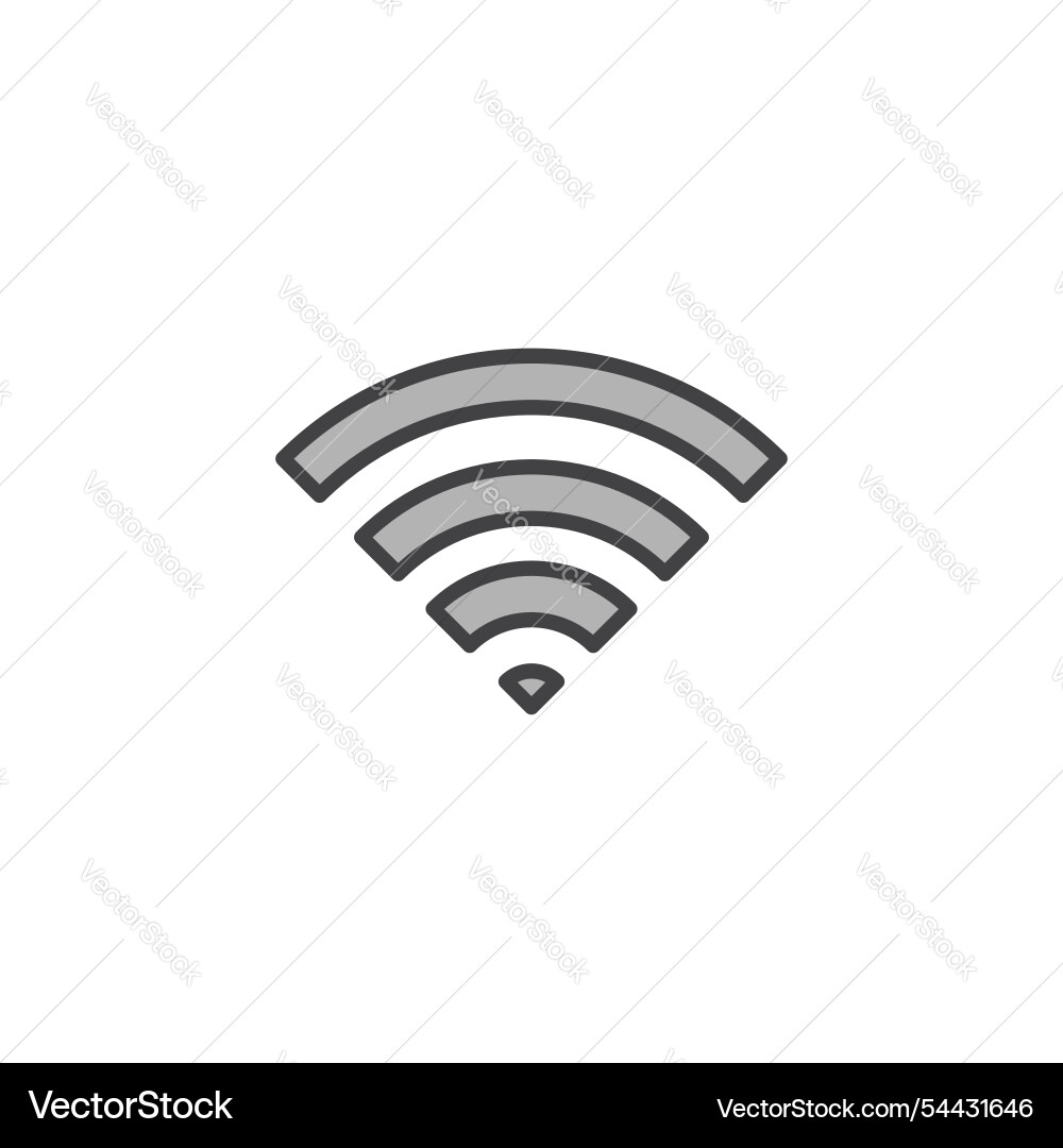 Wifi signal icon in colored version Wifi signal icon in colored version vector image