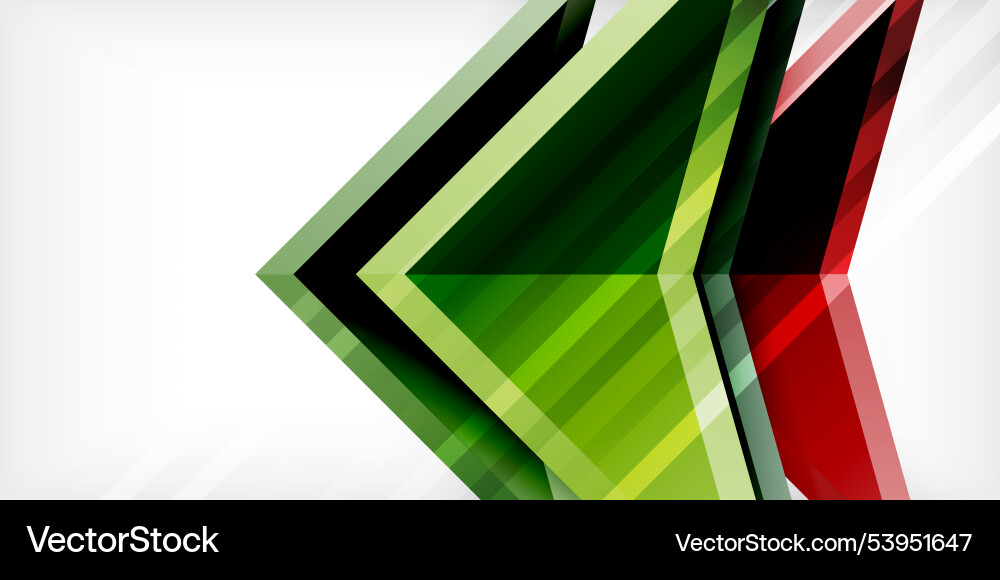 Abstract background color triangles and arrows Vector Image