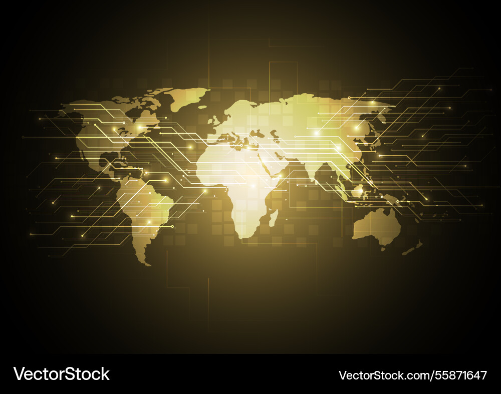 Abstract global technology network connection Abstract global technology network connection vector image
