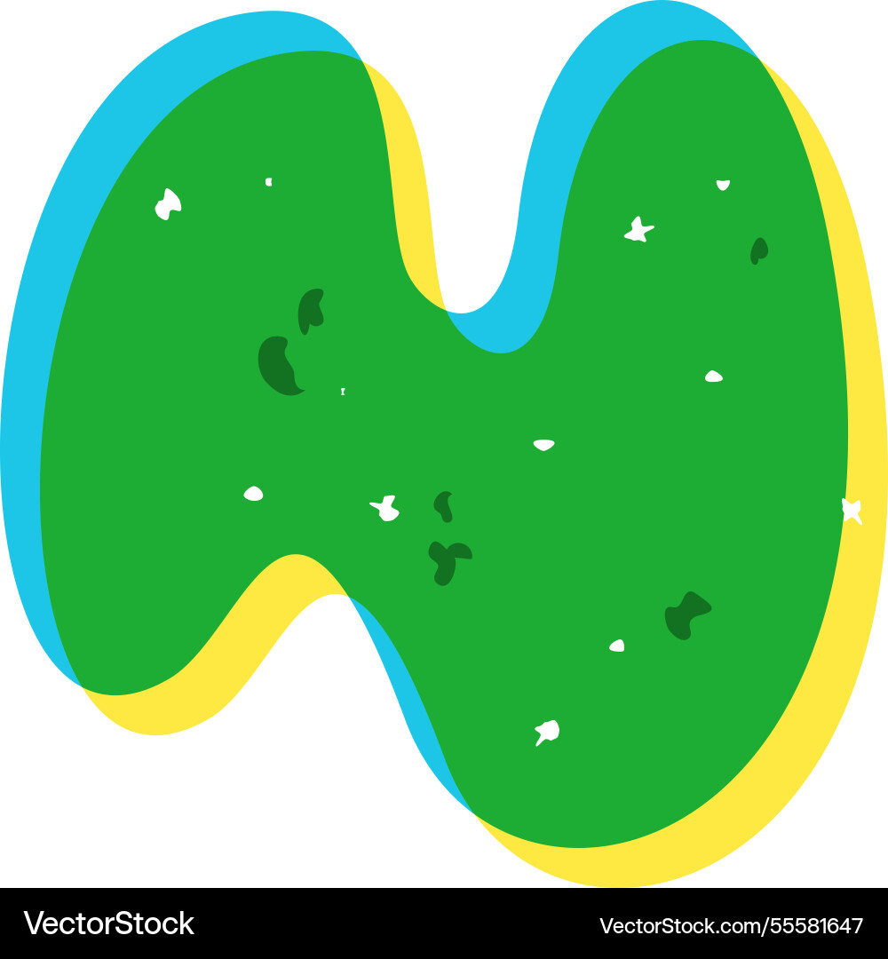 Abstract random fluid risograph element vector image