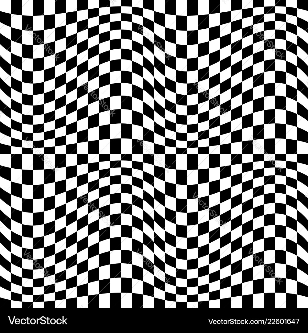 Checkered pattern with distortion effect can Checkered pattern with distortion effect can vector image