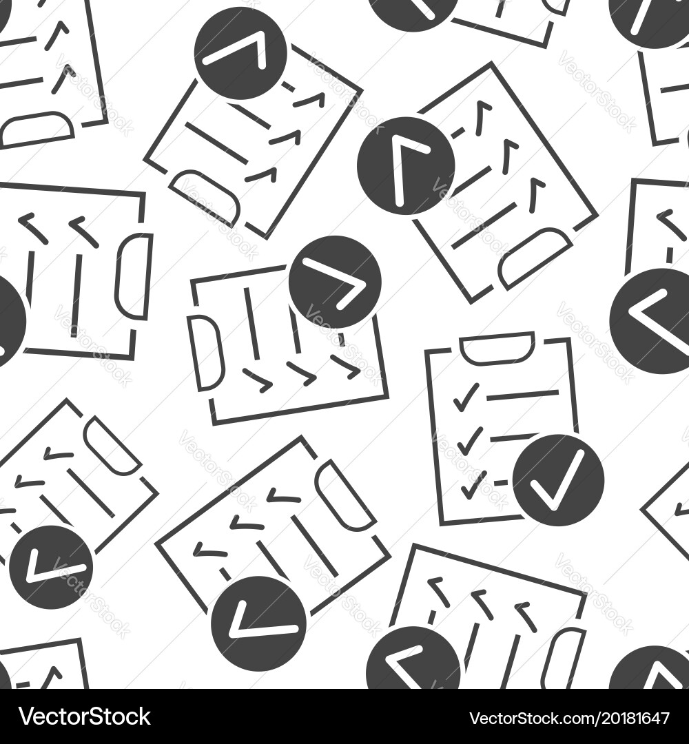Checklist notepad document seamless pattern vector image